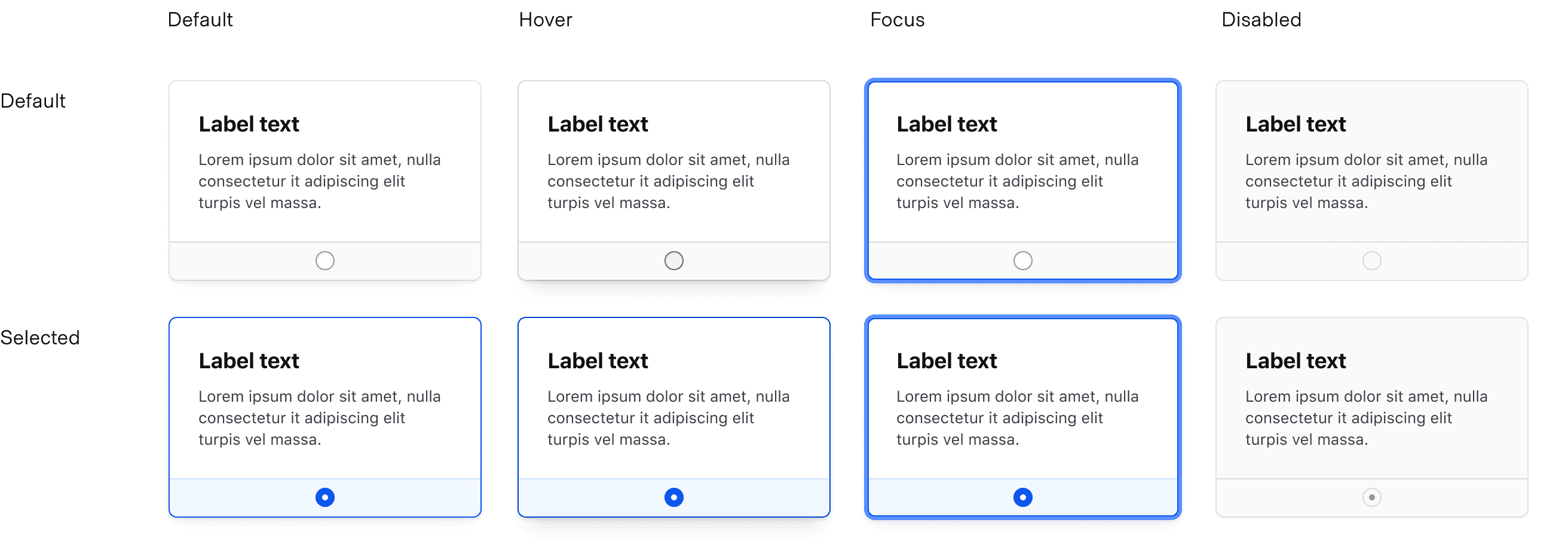 State example of the RadioCard